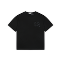 Burberry Tonal Equestrian Knight Outline Embroidered Short Sleeve Tee – Black