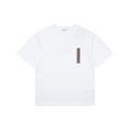 Burberry Icon Stripe Grosgrain Trim Chest Pocket Short Sleeve Tee – White