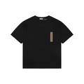 Burberry Icon Stripe Grosgrain Trim Chest Pocket Short Sleeve Tee – Black