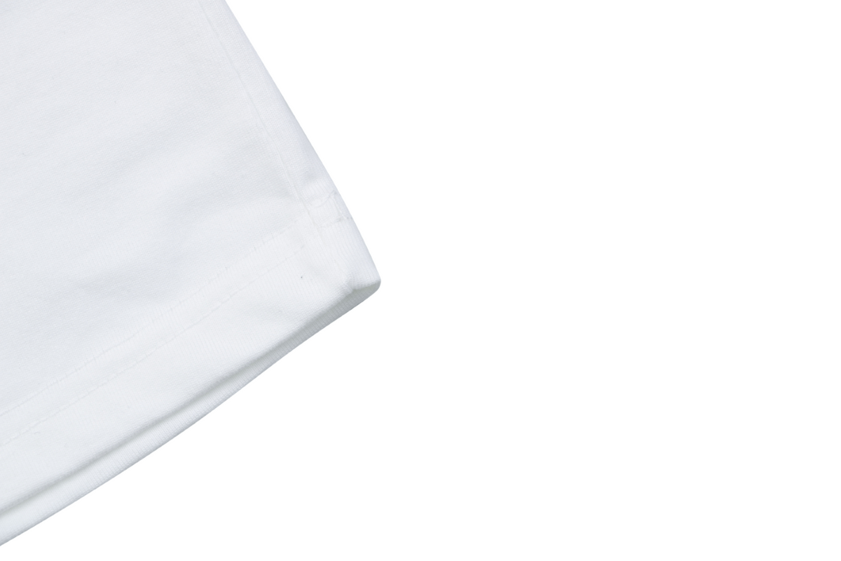 Balenciaga Vintage Multi-Logo Racing Badge Distressed Print Short Sleeve Tee – White