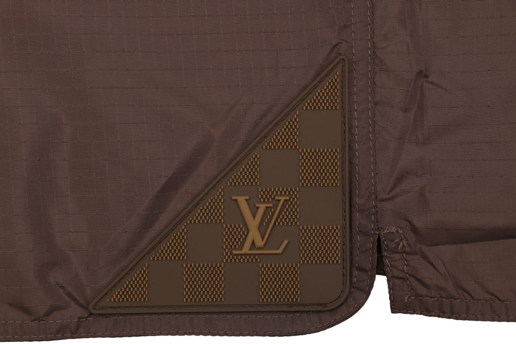 Louis Vuitton Tonal LV Monogram Hem Detail Nylon Shorts – Chocolate Brown