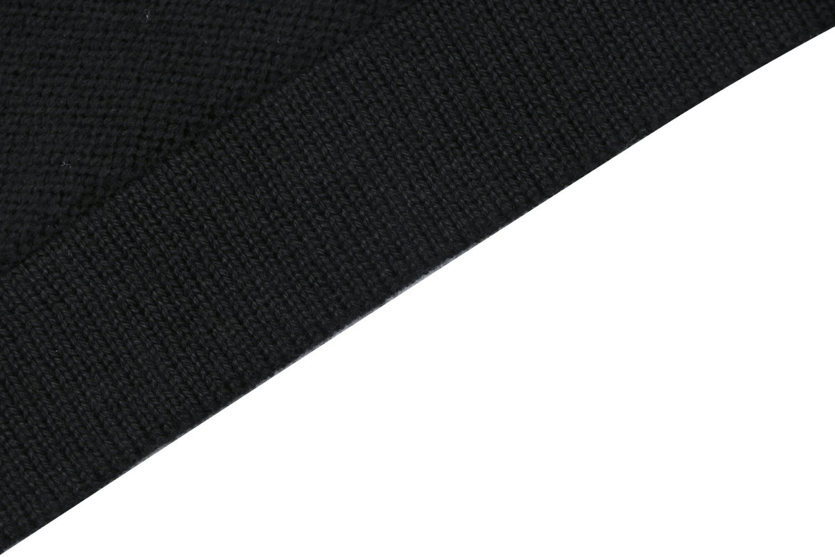Stone Island Compass Badge Jacquard Collar Polo Shirt – Black