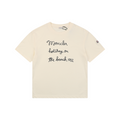 Moncler Holiday On The Beach 1952 Script Embroidered Short Sleeve Tee – Ecru