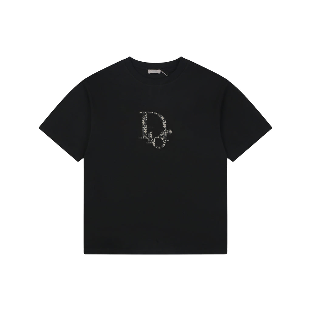 Dior CD Monogram Oblique Bee Jacquard Embroidered Short Sleeve Tee – Black