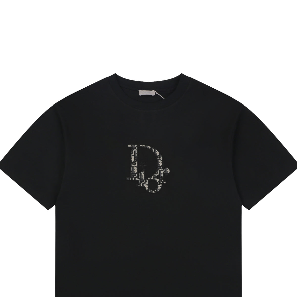 Dior CD Monogram Oblique Bee Jacquard Embroidered Short Sleeve Tee – Black