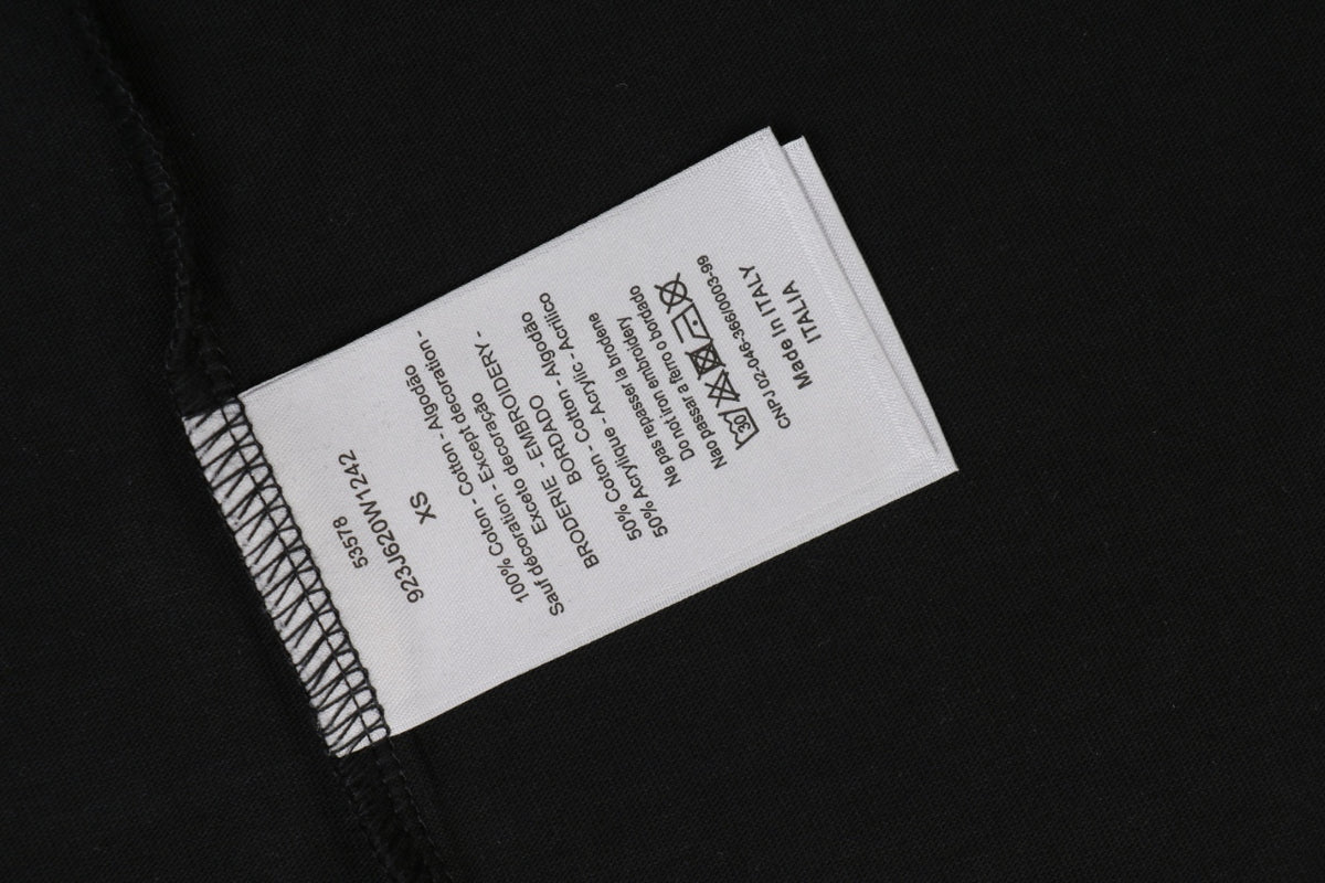 Dior CD Monogram Oblique Bee Jacquard Embroidered Short Sleeve Tee – Black