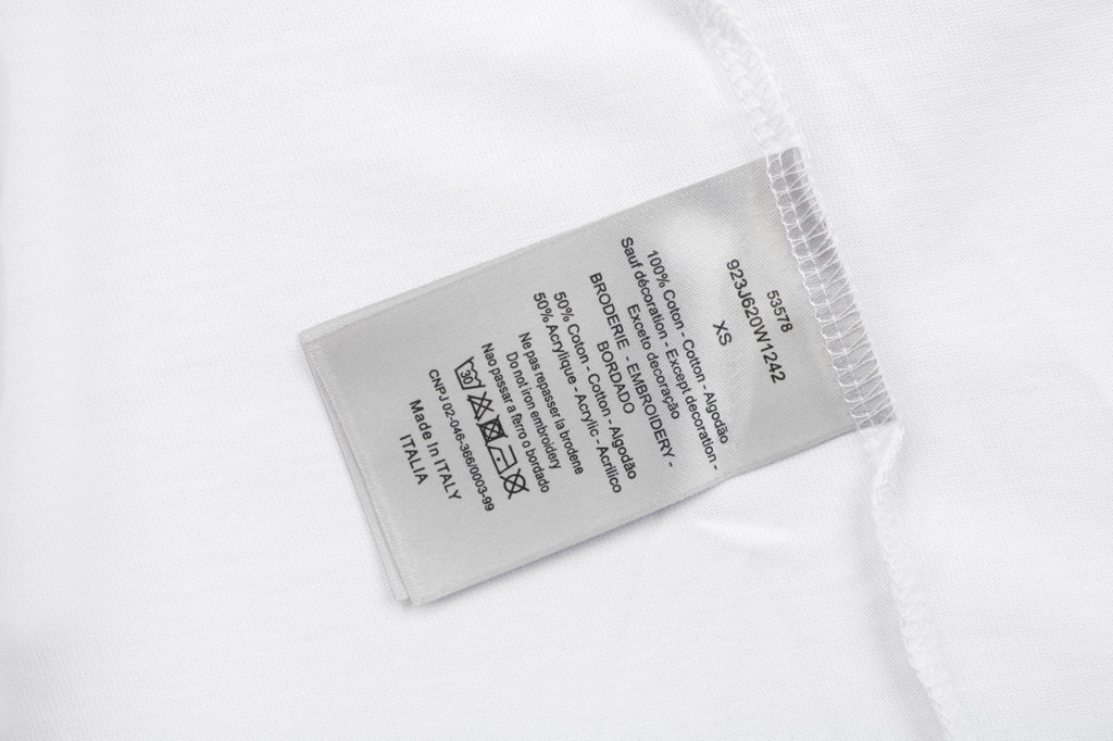 Dior CD Monogram Oblique Bee Jacquard Fill Embroidered Short Sleeve Tee – White