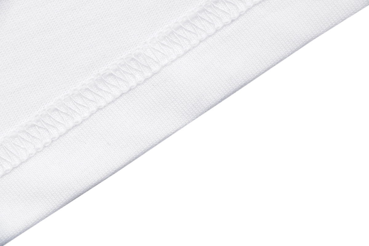 Dior DIOR Powder Blue Chenille Letter Embroidered Short Sleeve Tee – White