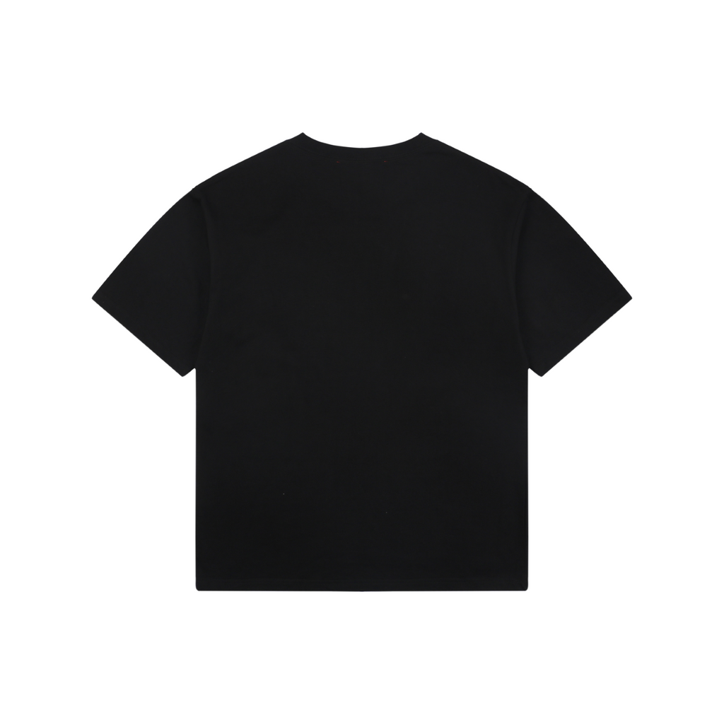 Gucci Paris Varsity Script Red Black Embroidered Short Sleeve Tee – Black