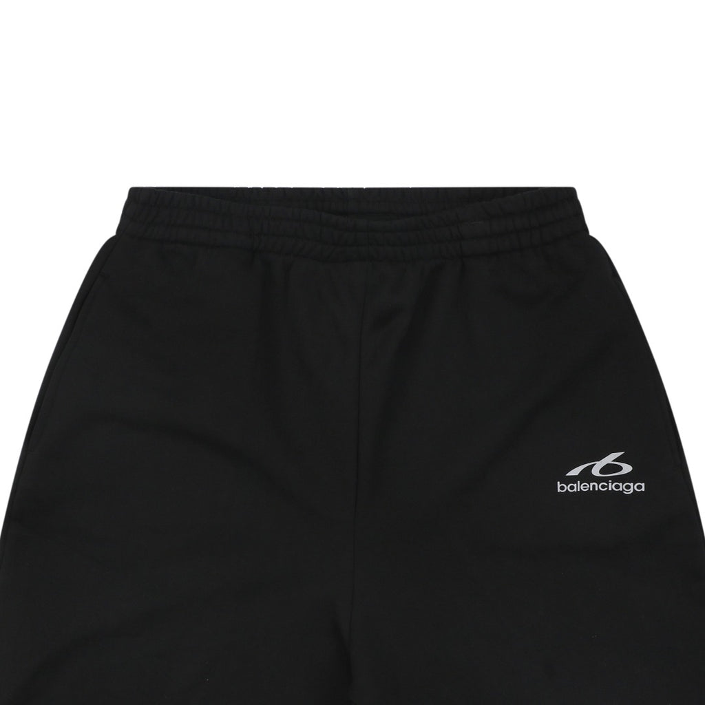 Balenciaga Retroreflective B Logo Badge Embroidered Shorts – Black