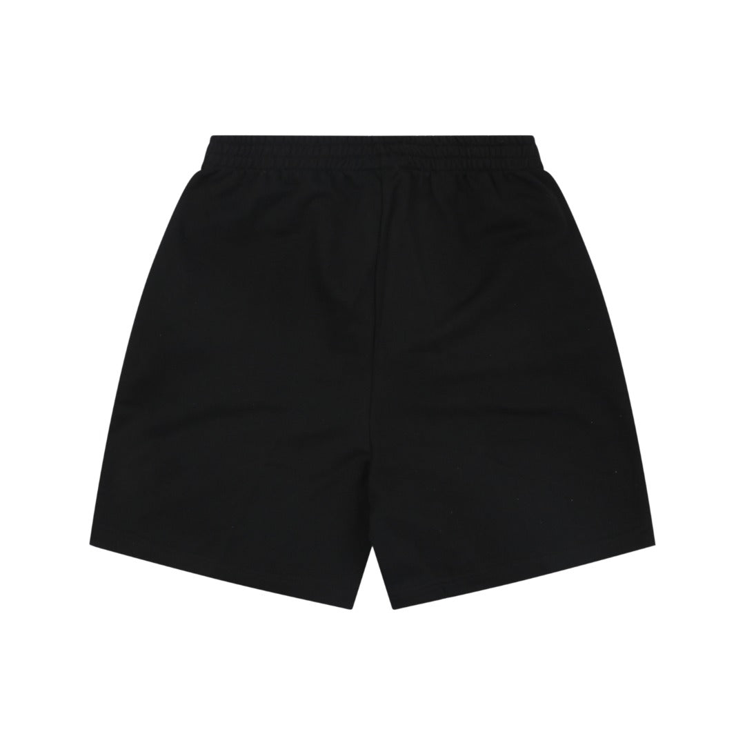 Balenciaga Retroreflective B Logo Badge Embroidered Shorts – Black