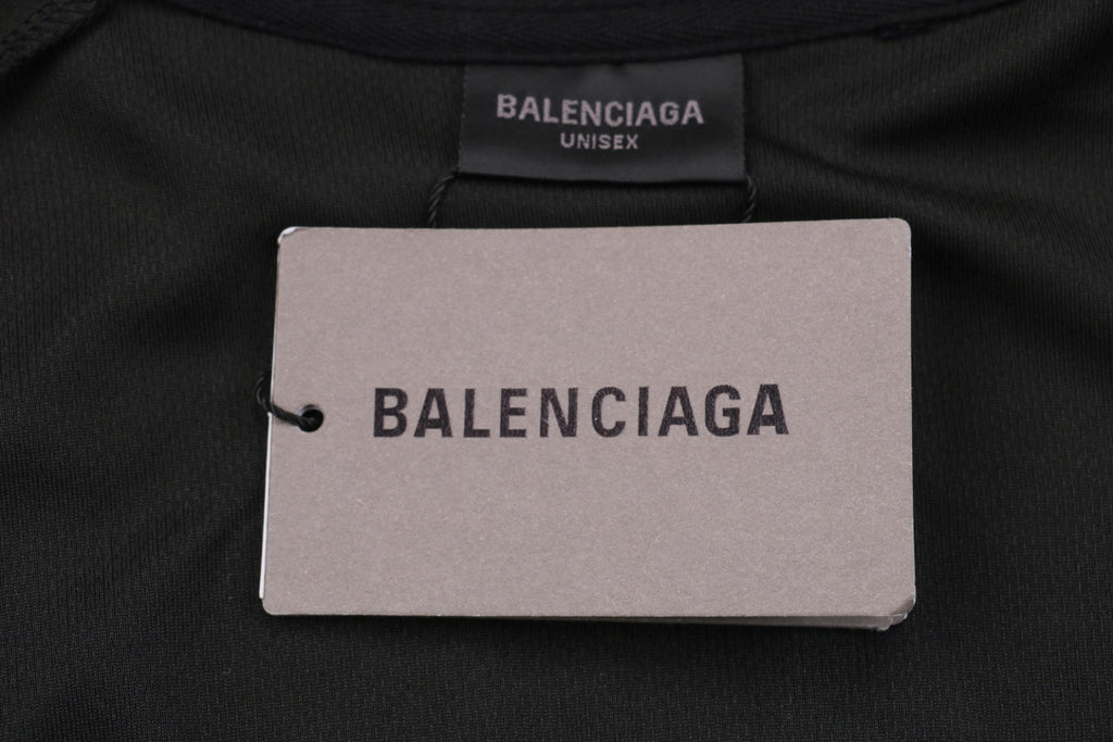 Balenciaga 24SS Soccer Jersey Paris No.10 Crest Print Short Sleeve Tee – Black