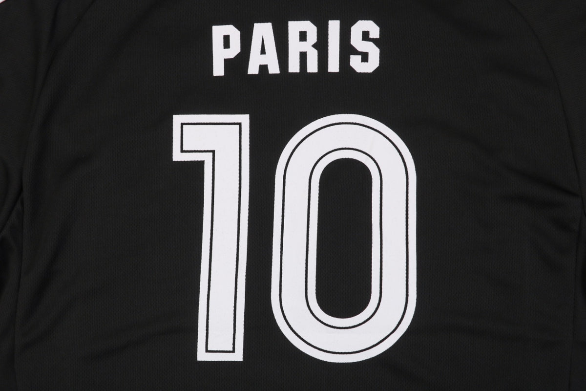 Balenciaga 24SS Soccer Jersey Paris No.10 Crest Print Short Sleeve Tee – Black