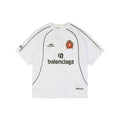 Balenciaga 24SS Soccer Jersey Paris No.10 Crest Print Short Sleeve Tee – White