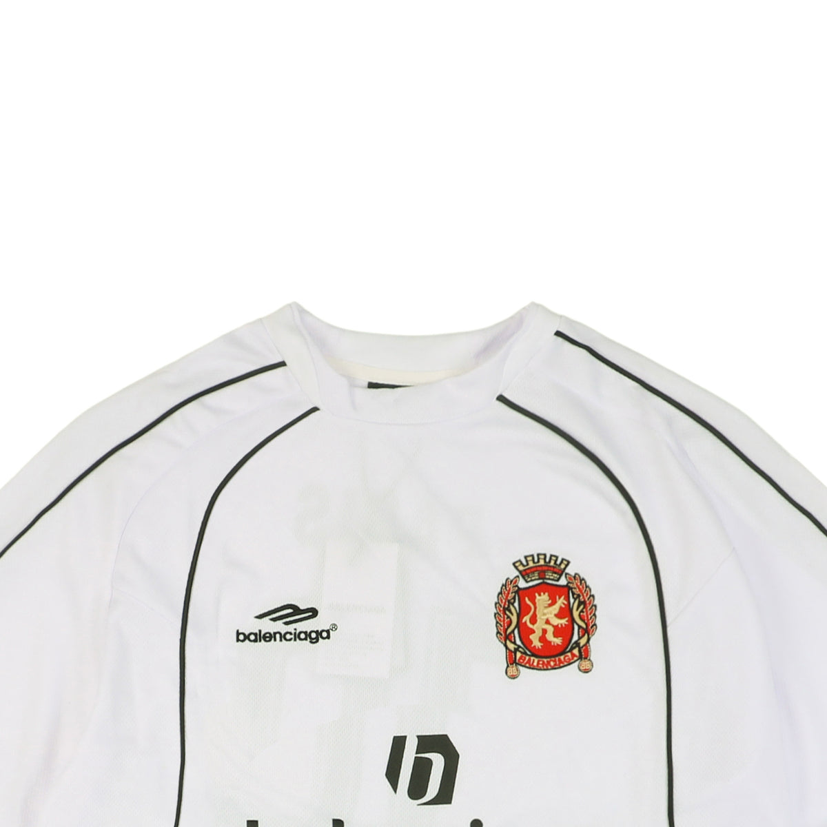 Balenciaga 24SS Soccer Jersey Paris No.10 Crest Print Short Sleeve Tee – White