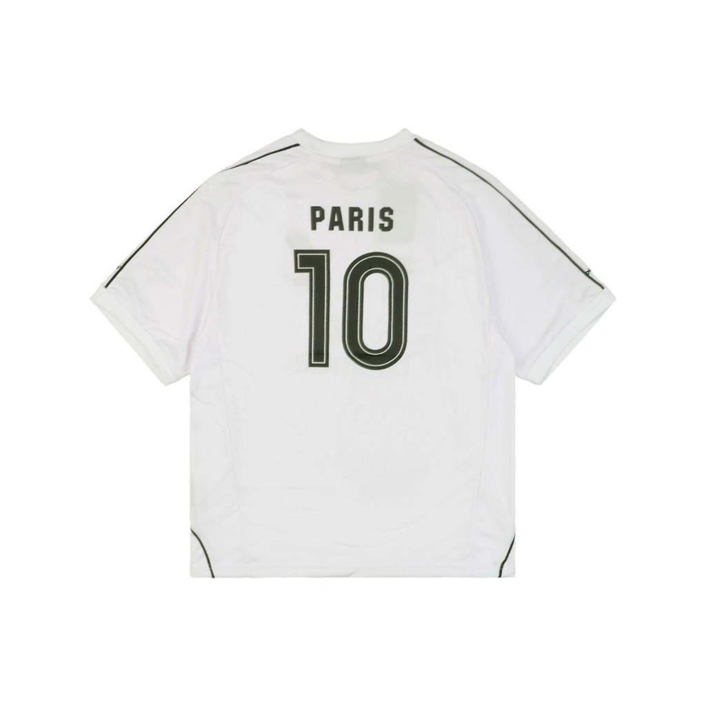 Balenciaga 24SS Soccer Jersey Paris No.10 Crest Print Short Sleeve Tee – White