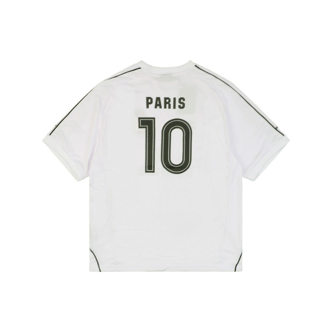 Balenciaga 24SS Soccer Jersey Paris No.10 Crest Print Short Sleeve Tee – White