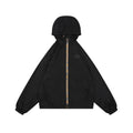Burberry House Check Placket Trim Zip Hooded Sun Protection Jacket – Black