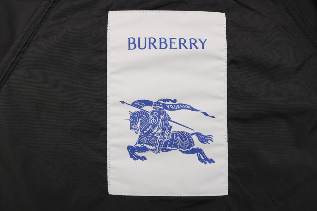 Burberry House Check Placket Trim Zip Hooded Sun Protection Jacket – Black
