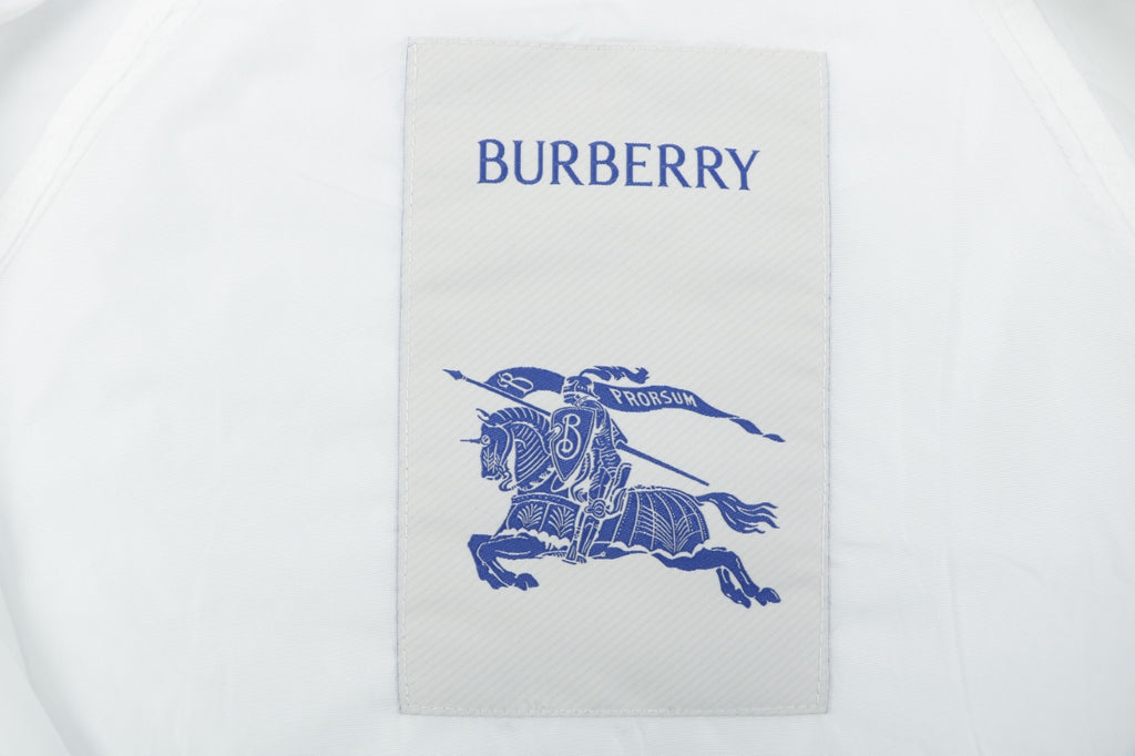 Burberry House Check Placket Trim Zip Hooded Sun Protection Jacket – White