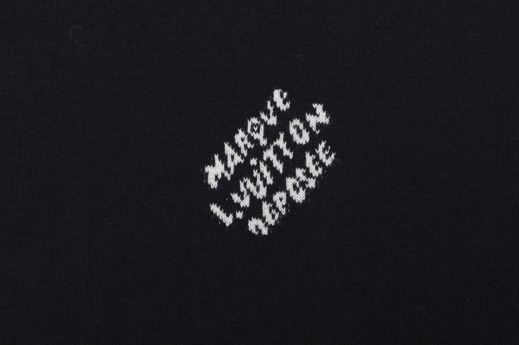 Louis Vuitton LV Monogram Jacquard Sleeve Band Short Sleeve Tee – Navy