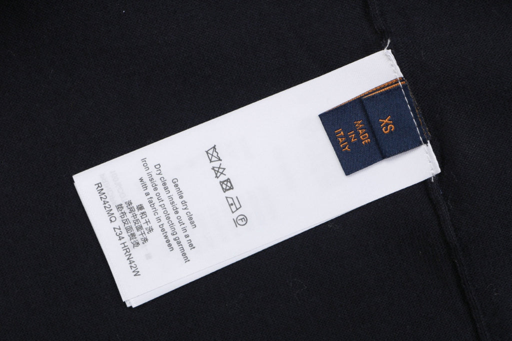 Louis Vuitton LV Monogram Jacquard Sleeve Band Short Sleeve Tee – Navy