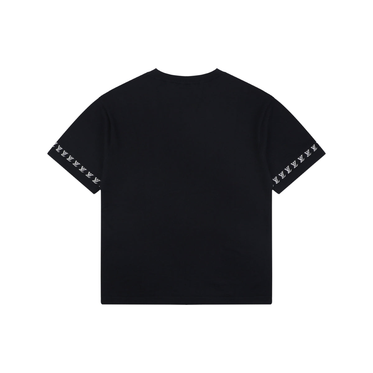Louis Vuitton LV Monogram Jacquard Sleeve Band Short Sleeve Tee – Navy