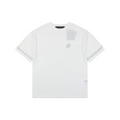 Louis Vuitton LV Monogram Jacquard Sleeve Trim Tonal Print Short Sleeve Tee – White