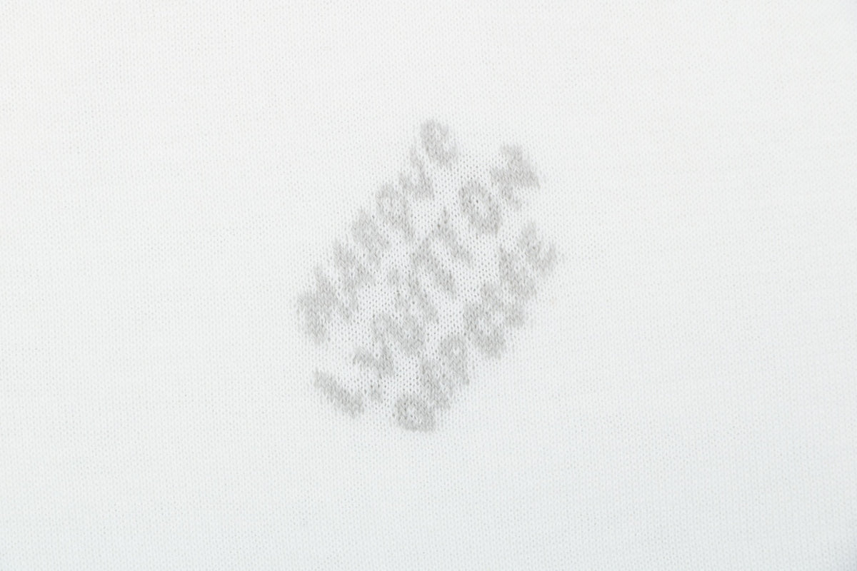 Louis Vuitton LV Monogram Jacquard Sleeve Trim Tonal Print Short Sleeve Tee – White
