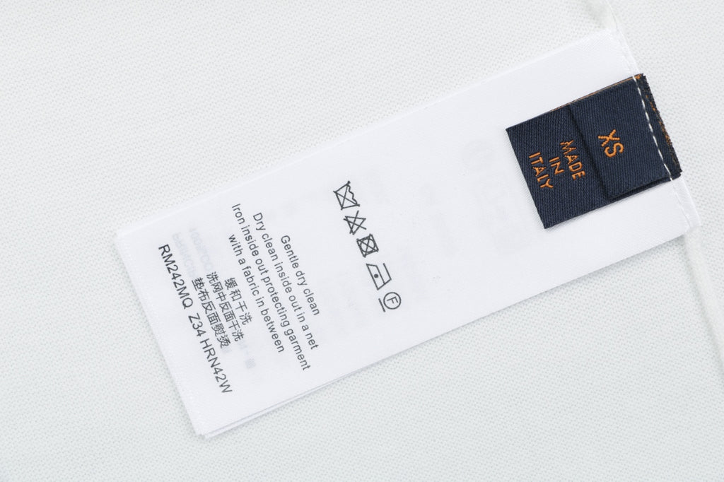 Louis Vuitton LV Monogram Jacquard Sleeve Trim Tonal Print Short Sleeve Tee – White
