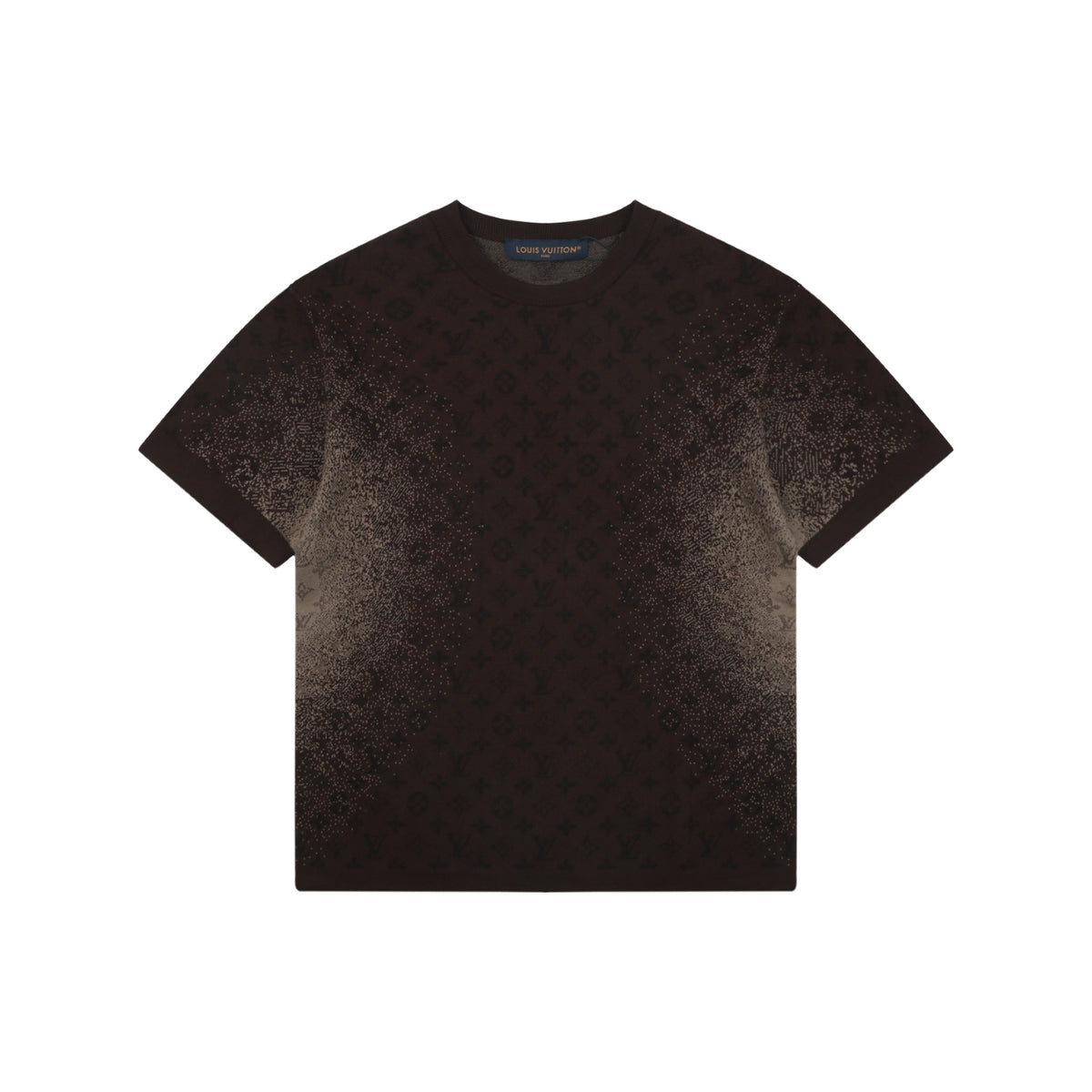 Louis Vuitton LV Monogram Gradient Jacquard Short Sleeve Tee – Brown