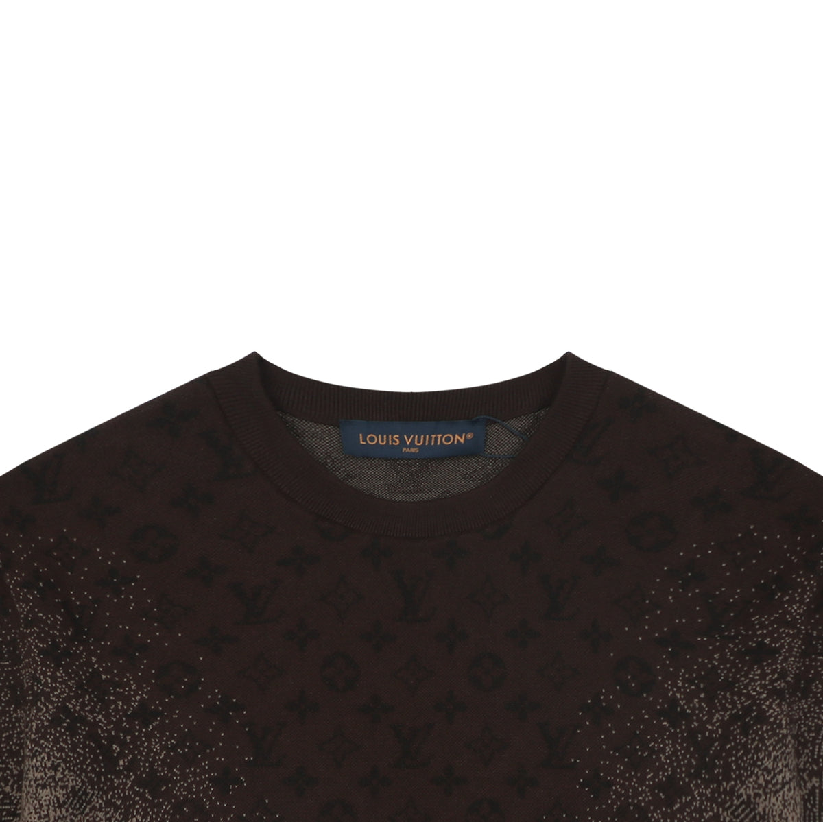 Louis Vuitton LV Monogram Gradient Jacquard Short Sleeve Tee – Brown