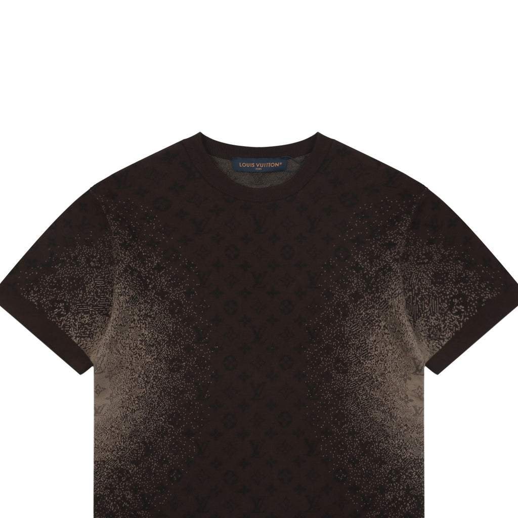 Louis Vuitton LV Monogram Gradient Jacquard Short Sleeve Tee – Brown