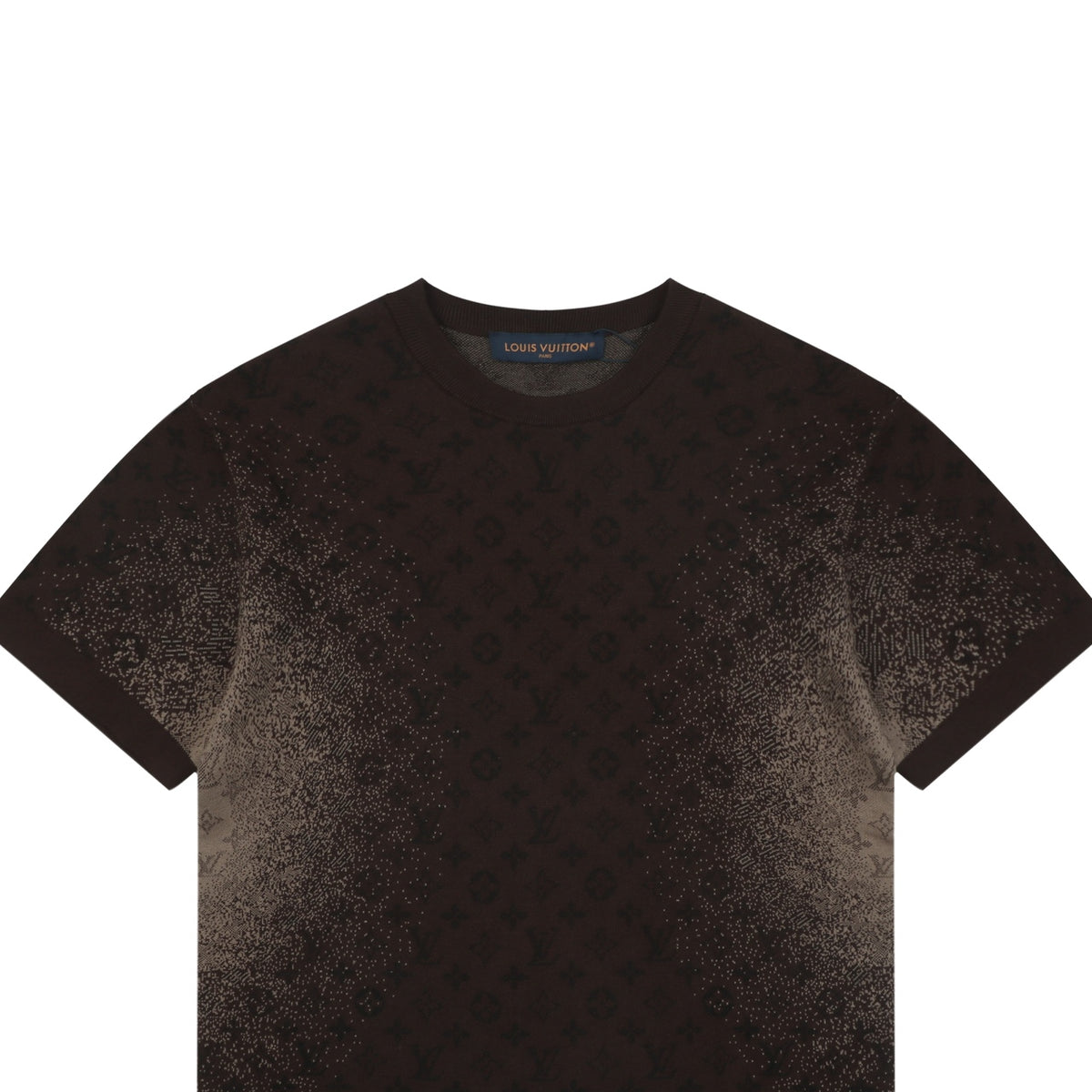 Louis Vuitton LV Monogram Gradient Jacquard Short Sleeve Tee – Brown