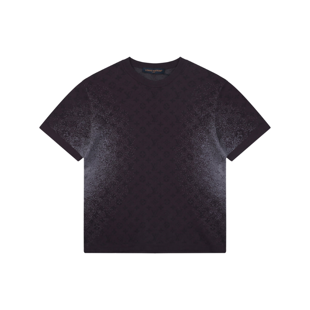 Louis Vuitton LV Monogram Gradient Jacquard Full-Coverage Short Sleeve Tee – Purple