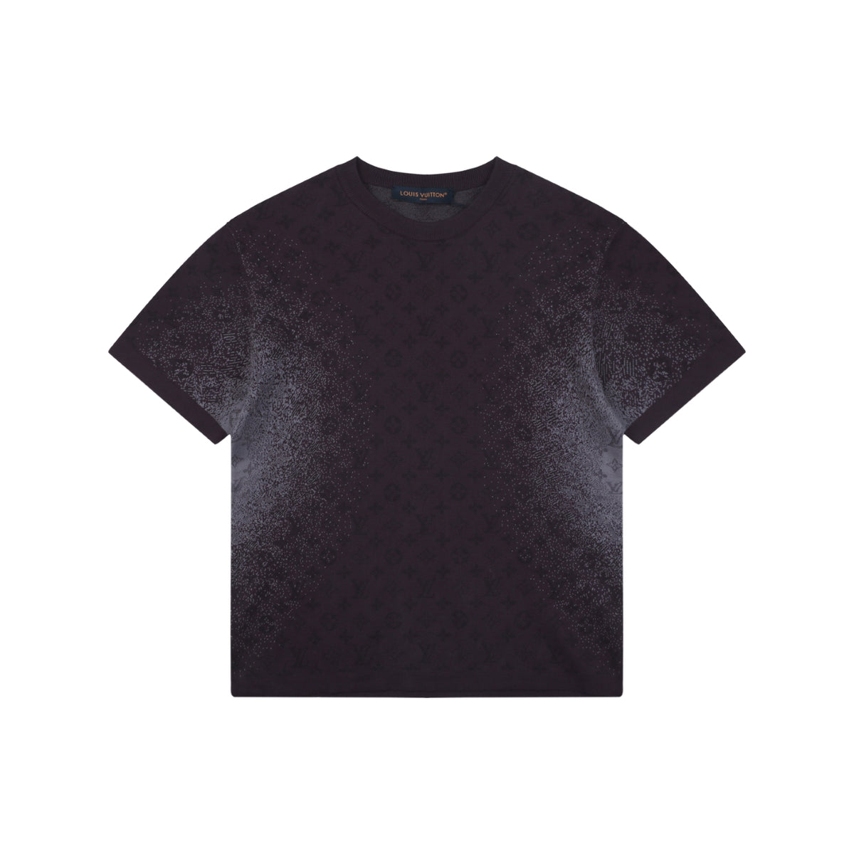 Louis Vuitton LV Monogram Gradient Jacquard Full-Coverage Short Sleeve Tee – Purple