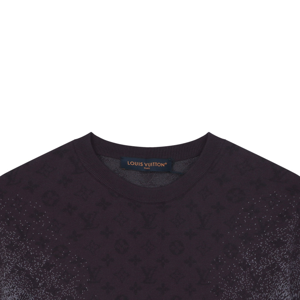 Louis Vuitton LV Monogram Gradient Jacquard Full-Coverage Short Sleeve Tee – Purple