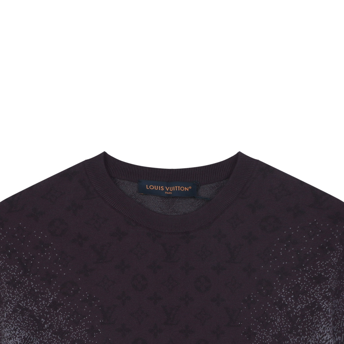 Louis Vuitton LV Monogram Gradient Jacquard Full-Coverage Short Sleeve Tee – Purple