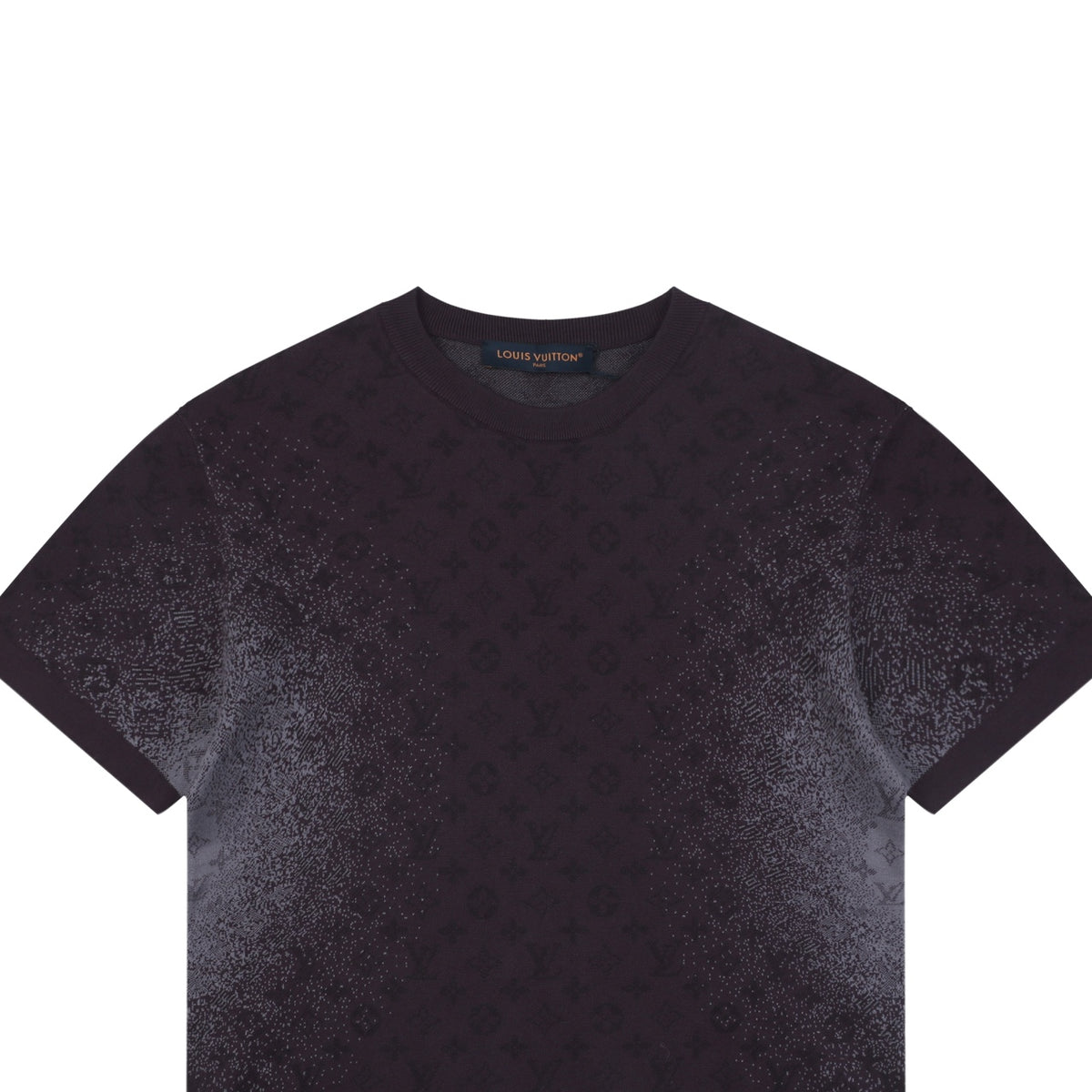 Louis Vuitton LV Monogram Gradient Jacquard Full-Coverage Short Sleeve Tee – Purple