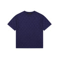 Louis Vuitton LV Monogram Tonal Full-Coverage Jacquard Short Sleeve Tee – Royal Blue