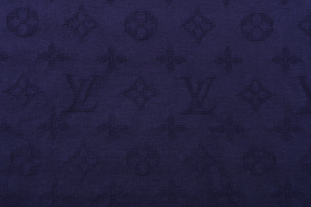 Louis Vuitton LV Monogram Tonal Full-Coverage Jacquard Short Sleeve Tee – Royal Blue