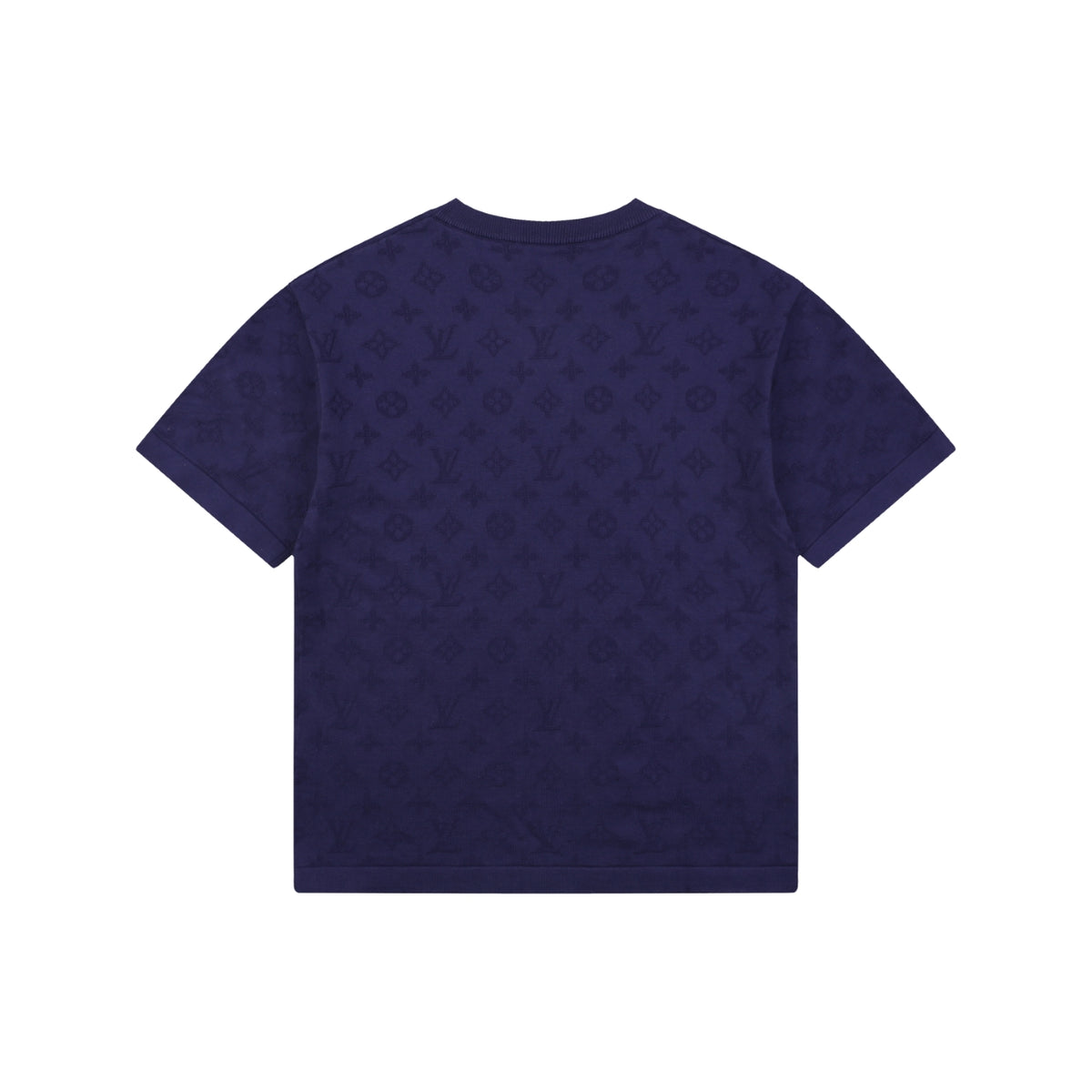Louis Vuitton LV Monogram Tonal Full-Coverage Jacquard Short Sleeve Tee – Royal Blue