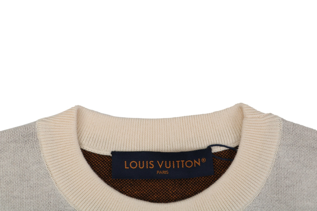 Louis Vuitton Maison Malletier Diamond Array Wordmark Print Short Sleeve Tee – Ecru