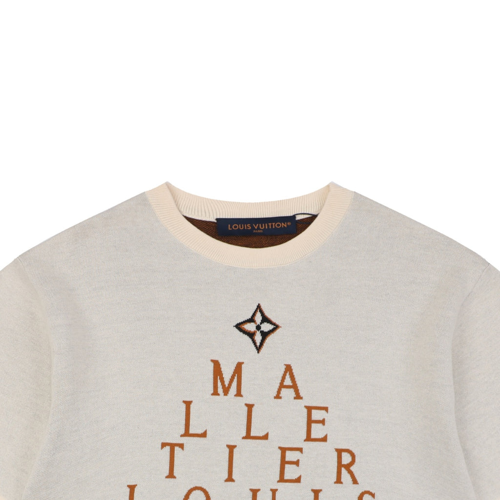 Louis Vuitton Maison Malletier Diamond Array Wordmark Print Short Sleeve Tee – Ecru