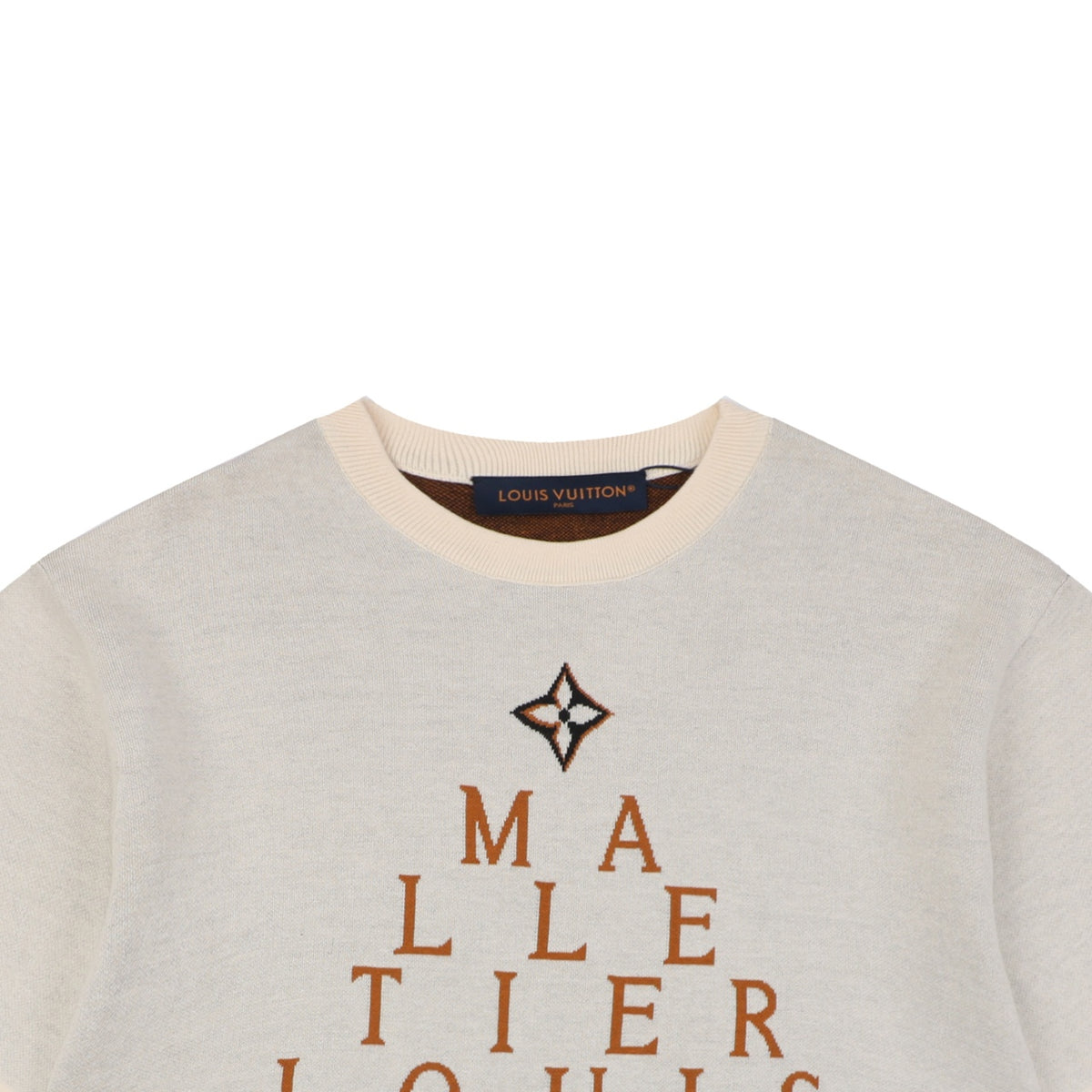 Louis Vuitton Maison Malletier Diamond Array Wordmark Print Short Sleeve Tee – Ecru