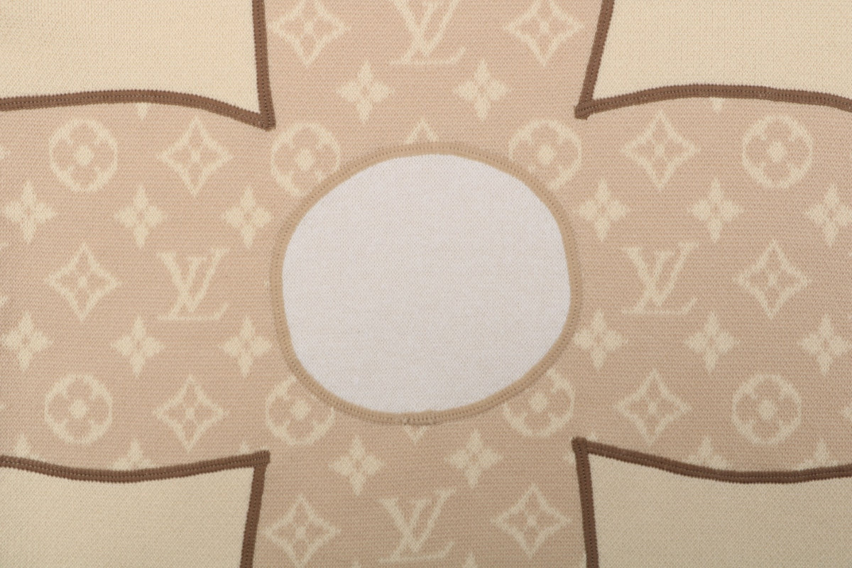 Louis Vuitton Oversized Fleur de Monogramme Jacquard Panel Short Sleeve Tee – Ecru