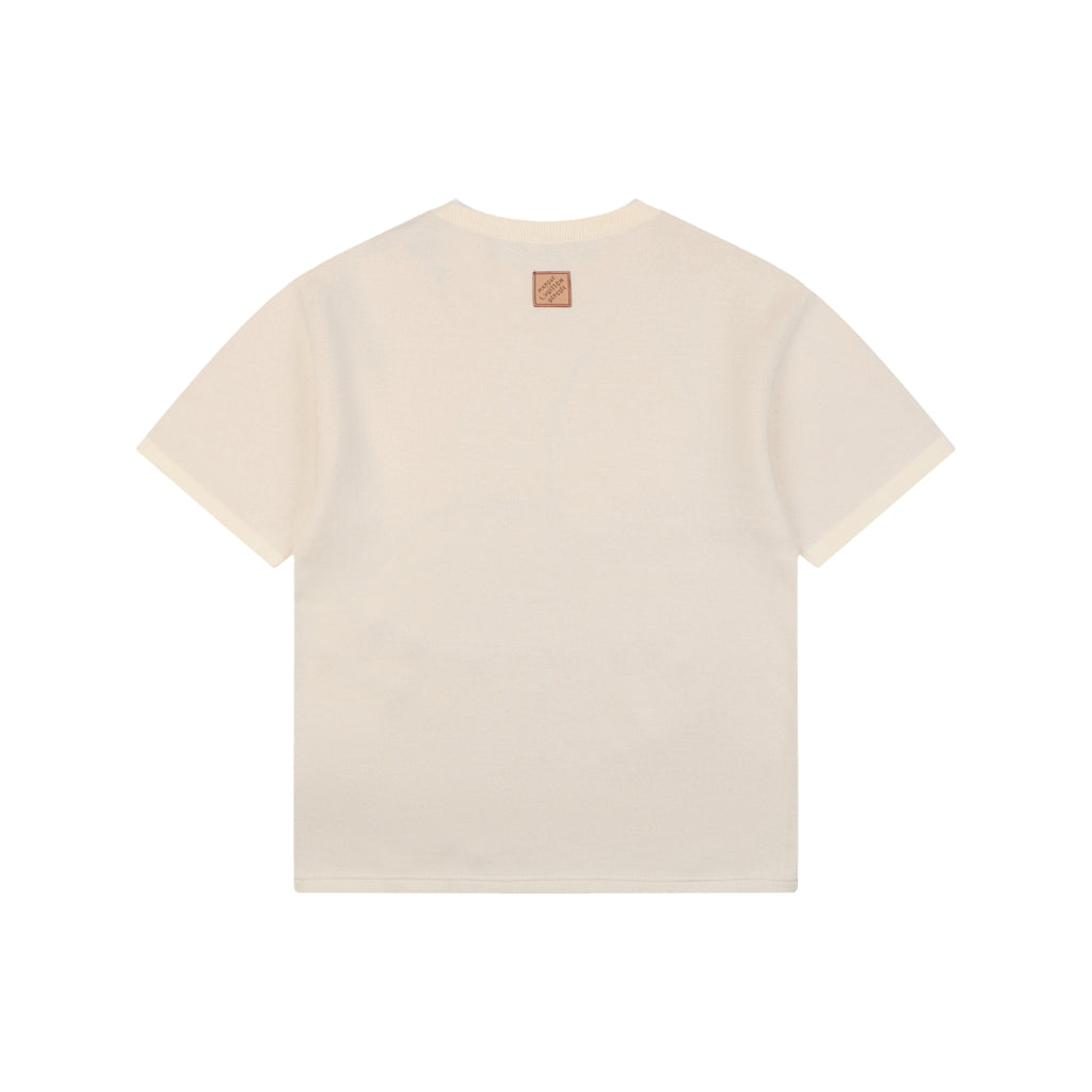 Louis Vuitton Oversized Fleur de Monogramme Jacquard Panel Short Sleeve Tee – Ecru