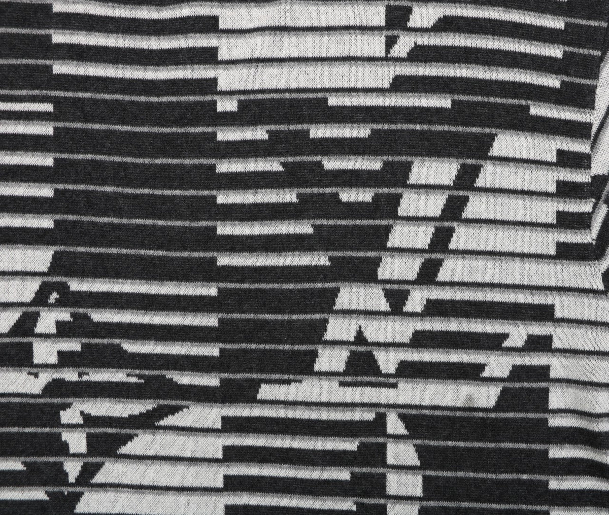 Louis Vuitton Macro LV Monogram Horizontal Stripe Jacquard Short Sleeve Tee – Black Grey