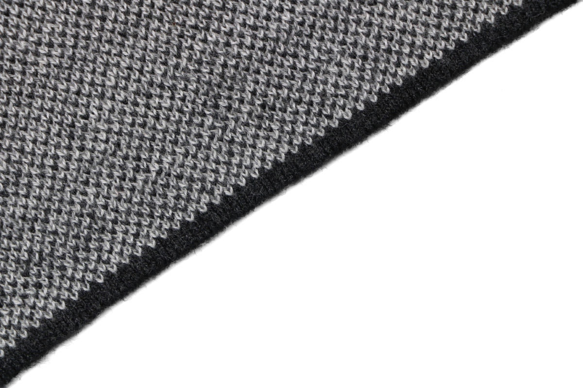 Louis Vuitton Macro LV Monogram Horizontal Stripe Jacquard Short Sleeve Tee – Black Grey