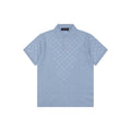 Louis Vuitton LV Monogram Tonal Full-Coverage Jacquard Polo Short Sleeve – Mist Blue